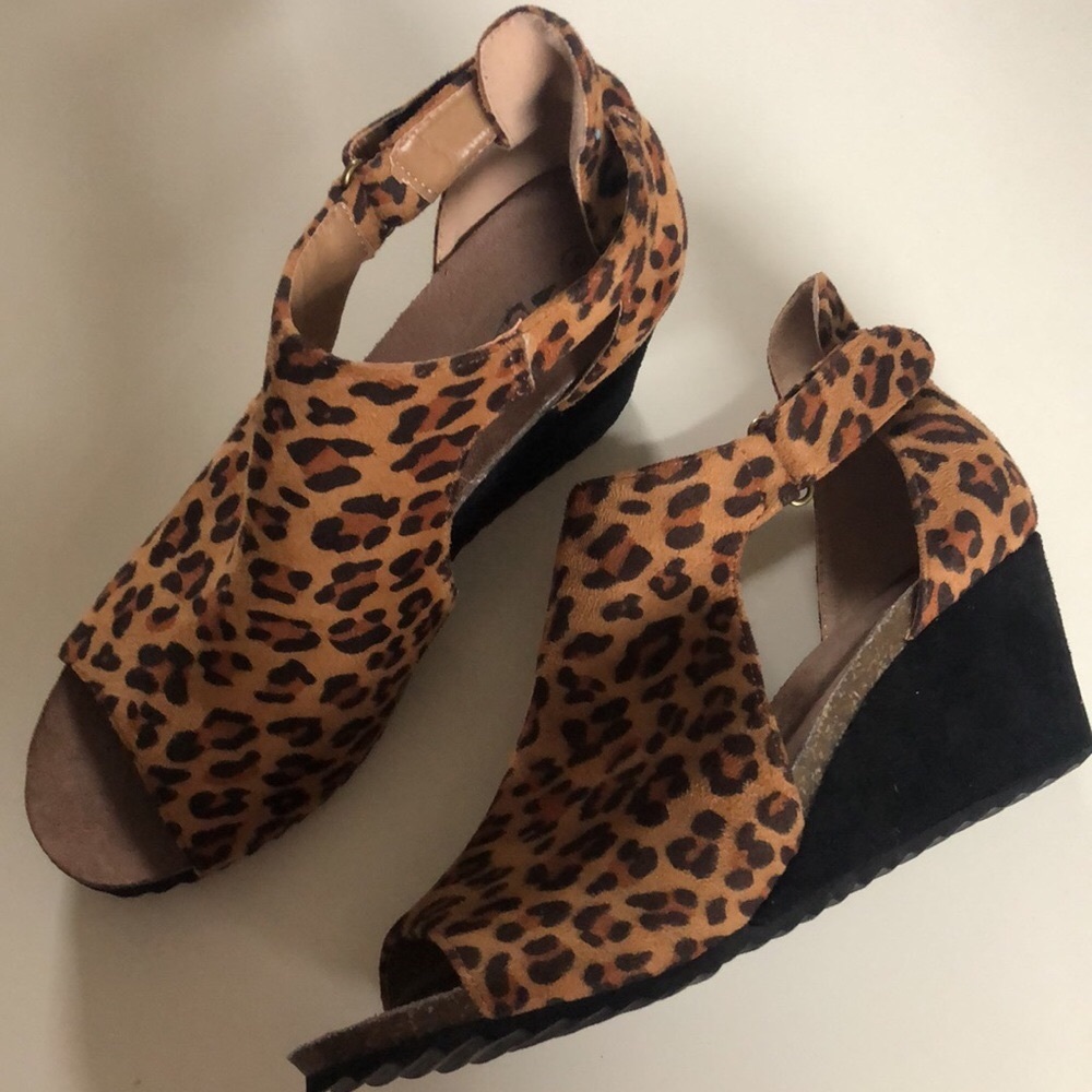 Leopard Print Wedges - image 1